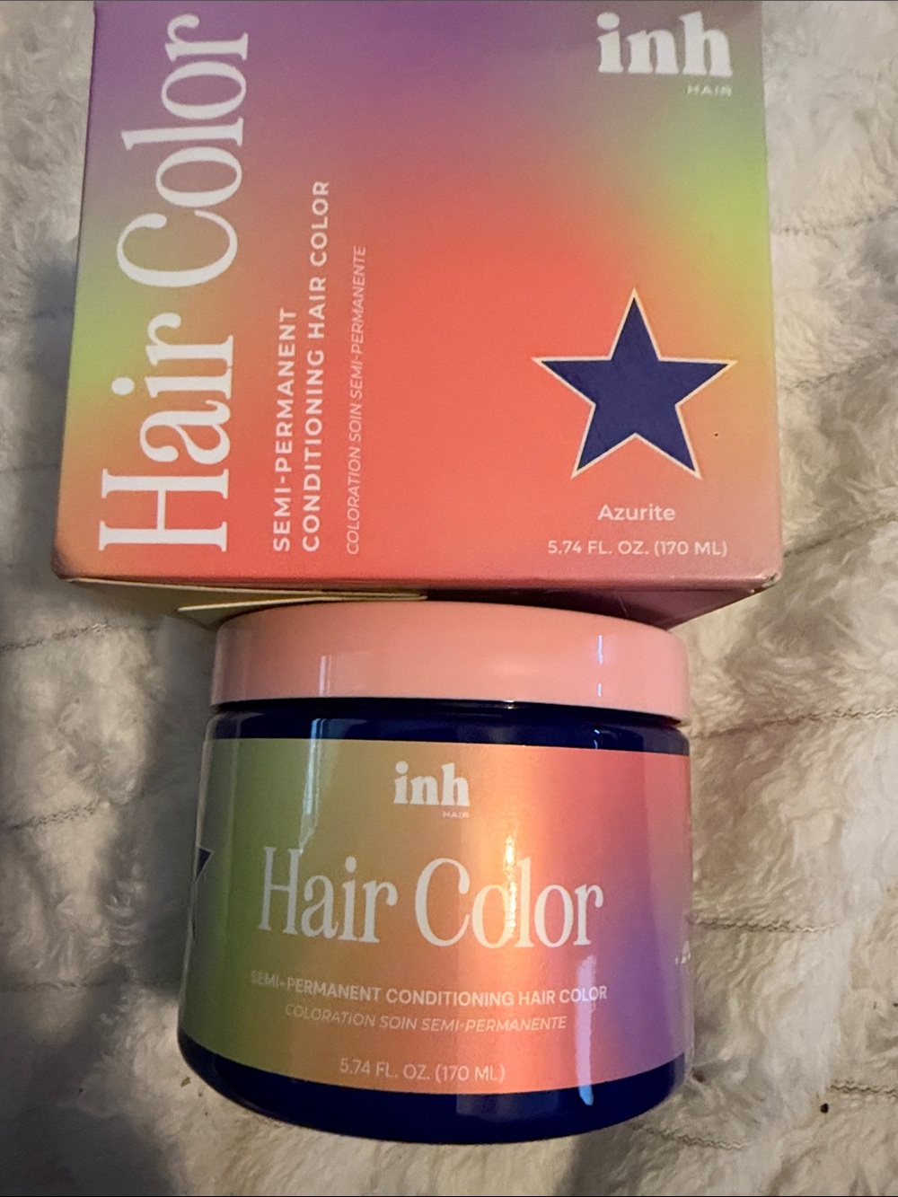 inh Hair Color Semi-Permanent Conditioning Color - Azurite Blue